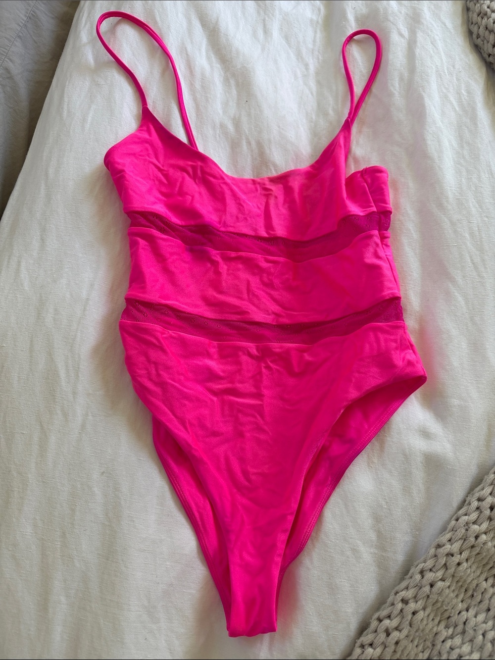 Women’s Lovers And Friends Bright Pink One-Piece Swimsuit